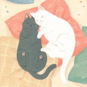 にゃんとも ポストカード ねんね / 黒猫 白...の詳細画像2