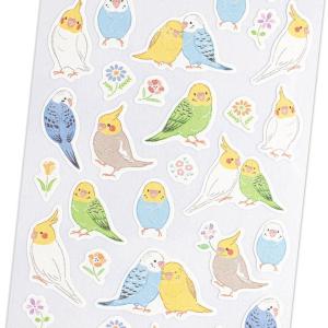 さえずり シール大 インコ 桃