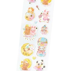 奧山商会 ラメ入り シール ネコ / 可愛い 猫 ねこ デコ 軟らかい