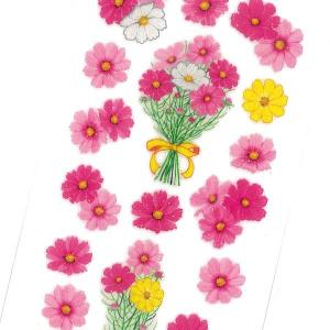 奧山商会 ラメ入り シール バラ / 薔薇 花柄 軟らかい 厚盛りインク