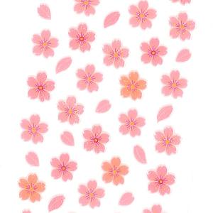 Sticker Fun ラメ入りシール 桜吹雪 / 春柄 サクラ 花びら デコ 軟らかい 厚盛りインク キラキラ 奥山商会 日本製
