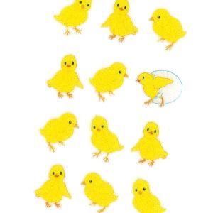 Sticker Fun ラメ入りシール ヒヨコ / ひよこ 可愛い デコ 軟らかい 厚盛りインク キラキラ 奥山商会 日本製