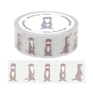 Animal Series カワウソ 15mm マスキングテープ / 可愛い 文字入り