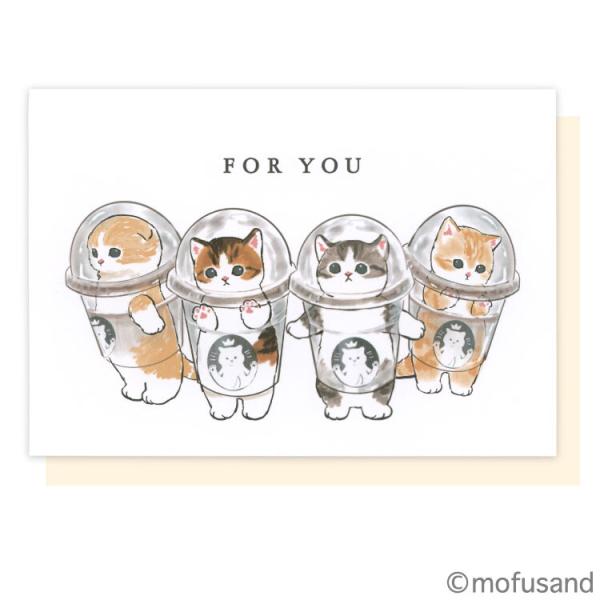 mofusand メッセージカード 防御力0宇宙服 F06-GM-74 / ポップアップ 多目的 モ...