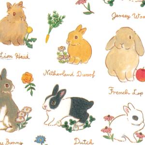 アクティブコーポレーション 夏柄 ペーパーシール うさぎさんと夏休み