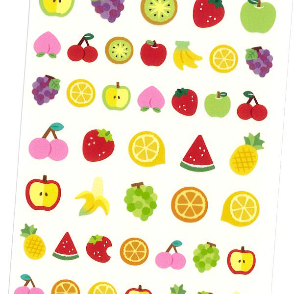 (在庫限りで価格改定) ペーパーシール フルーツ / 果物 可愛い ステッカー スケジュール