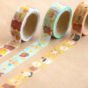 箔押し Animal Series パンダ マスキングテープ 20mm / 可愛い マステ