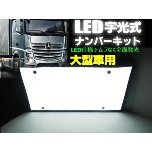 電光ナンバー大型車 24V対応 大型車OK LED字光式ナンバープレート 青 ブルー LED