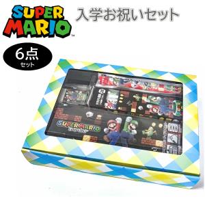 スーパーマリオ SUPER MARIO 文具セット 6点セット ペンケース かきかた鉛筆 消しゴム 自由帳 文具一式 文房具 筆記具 筆記用具 新入学 学校の商品画像