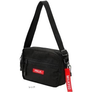 ミルクフェド ショルダーバッグ バッグ MILKFED NEO SHOULDER BAG BAR レディース ブラック 黒 赤 ブランド