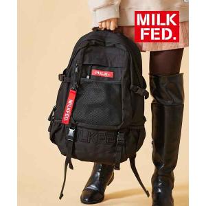 ミルクフェド リュック MILKFED NEO EMBROIDERY BIG BACKPACK BAR 03192048 PC 通学 通勤 レディース