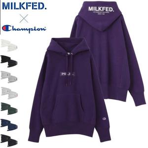 セール パーカー チャンピオン ミルクフェド MILKFED. × CHAMPION BAR SWEAT HOODIE 03193213 コラボ スウェット フーディ メンズ レディース