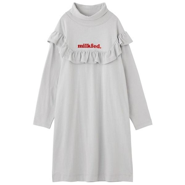 ワンピース ミルクフェド MILKFED TURTLE NECK RUFFLE DRESS 1032...