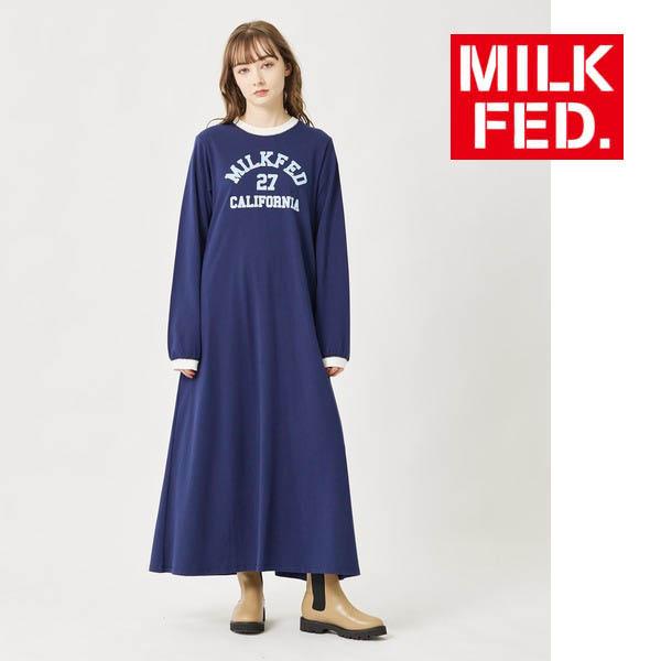 ワンピース ミルクフェド MILKFED COLLEGE LOGO DRESS 1032330410...