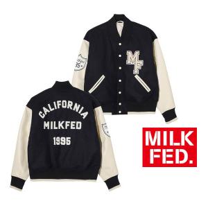 MILKFED.（ミルクフェド） サテンロゴパッチ キルテッドジャケット
