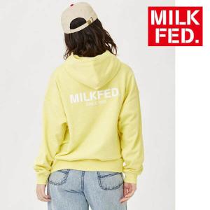 スウェット パーカー ミルクフェド MILKFED BASIC SWEAT HOODIE レディース オートミール トップス 黒 緑 ロゴ ブランド｜ariel