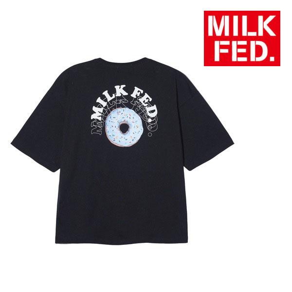 tシャツ Tシャツ ミルクフェド MILKFED ROUND DONUTS WIDE SS TEE ...