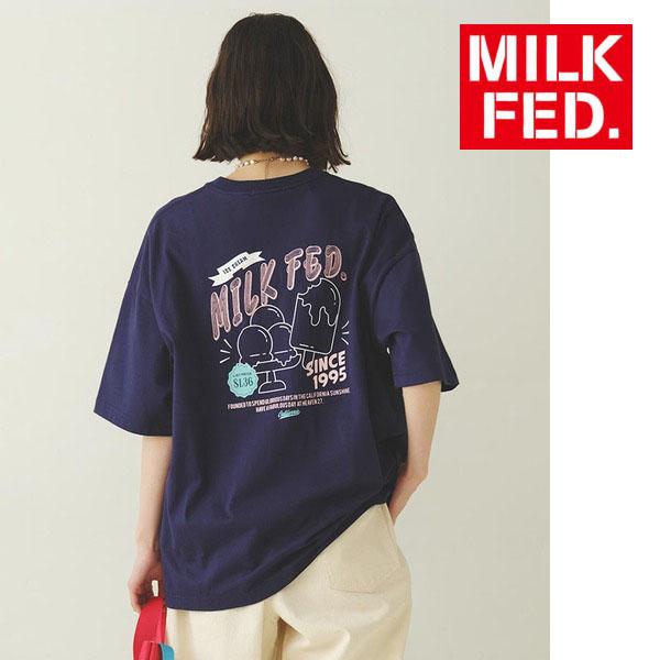 tシャツ Tシャツ ミルクフェド MILKFED ICE CREAM WIDE SS TEE 103...