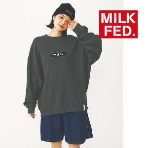 MILKFED.（ミルクフェド） フラワーエルボーパッチ スウェットトップ