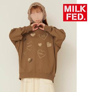 MILKFED.（ミルクフェド） フラワーエルボーパッチ スウェットトップ