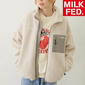 コート アウター ブルゾン ミルクフェド MILKFED ボア ジャケット LOGO BOA JACKET 103254021001 レディース