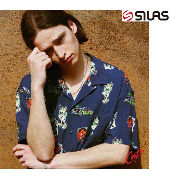 シャツ サイラス SILAS メンズ COOP ALL OVER PATTERN OPEN COLL...