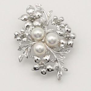 MIKIMOTO（ミキモト） ブローチ 5粒 パール 真珠 シルバー
