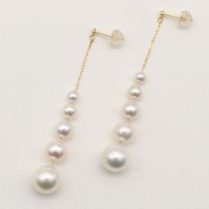 真珠 パール イヤリング 白蝶真珠 南洋真珠 11mm-12mm ナチュラル