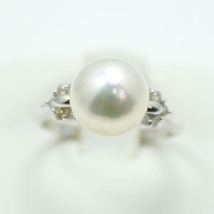真珠 パール 指輪 リング 南洋白蝶真珠 14mm-15mm ホワイトカラー