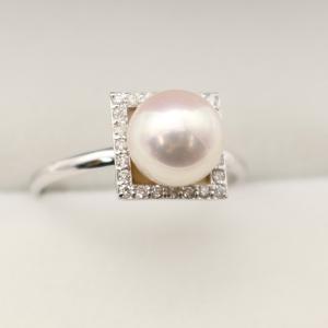 真珠 パール 指輪 リング 南洋白蝶真珠 14mm-15mm ホワイトカラー