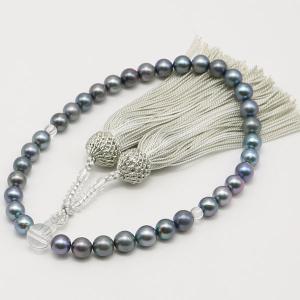 仏壇屋 滝田商店 数珠 女性用 国産 本真珠(アコヤ真珠) 本水晶仕立 7mm