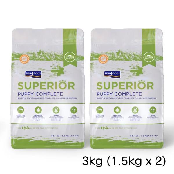 フィッシュ4　FISH4DOGS スーペリアシリーズ パピー 3kg  4562244180413 ...