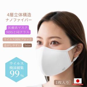 爆買 ナノファイバー 子供用 マスク 日本製 洗える 高性能 高機能 息がしやすい 肌にやさしい おしゃれ  アジャスター ナノマスク 4層立体 分子 東工大 谷岡教授