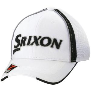 『N』ダンロップ SRIXON スリクソン メンズ オートフォーカス メッシュ キャップ SMH8132X ホワイトブラック ゴルフウェア 特価　 有賀園ゴルフ