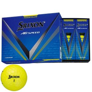セール♪ 2024年モデル ダンロップ SRIXON スリクソン AD SPEED エーディースピード ゴルフボール 1ダース 12球入り パッションイエロー ゴルフ
