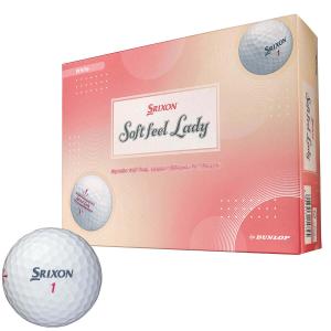 2025年モデル ダンロップ レディース SRIXON SOFT FEEL LADY スリクソン ソフトフィール レディ ゴルフボール 1ダース（12球入り） ホワイト
