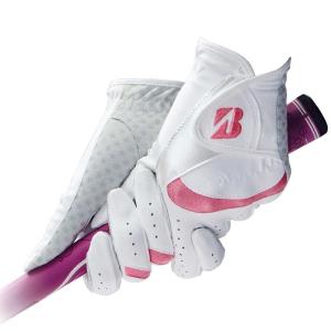 ブリヂストン レディース ウルトラグリップ レディ ULTRA GRIP LADY 両手用 ゴルフグローブ GLG27B ホワイト ピンク WP 2022年モデル 有賀園 ゴルフ｜arigaen