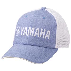 ヤマハ メンズ ハーフメッシュ キャップ Y22CP2 杢ブルー ホワイト BLW ゴルフウェア 2022年モデル 有賀園 ゴルフ｜arigaen
