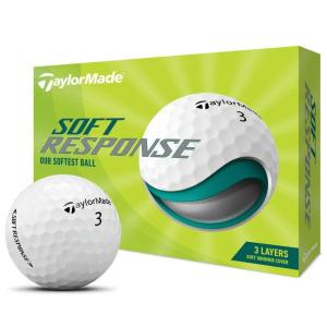 テーラーメイド ソフトレスポンス SOFT RESPONSE ゴルフボール 1ダース 12球入り ホワイト 2022年モデル 有賀園 ゴルフ