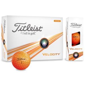 新作 2024年モデル タイトリスト VELOCITY ベロシティ ゴルフボール　1ダース（12球入り）　オレンジ｜arigaen