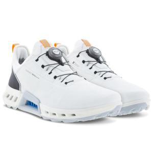 n セール♪ エコー ecco メンズ バイオム C4 ボア BIOM COOL4 BOA スパイクレス ゴルフシューズ 130424 01007 WHITE 2022年モデル 有賀園 ゴルフ