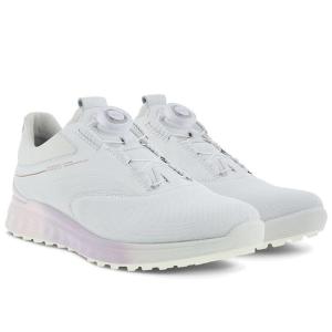 2023年モデル ecco エコー レディース S-THREE BOA エス・スリー ボア スパイクレス ゴルフシューズ 102973 60621 WHITE/DELICACY/WHITE 有賀園 ゴルフ｜arigaen