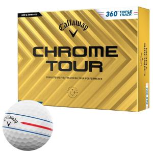 セール♪ キャロウェイ CHROME TOUR 360 TRIPLE TRACK クロム ツアー ゴルフボール 1ダース 12球入り 360°トリプルトラック ホワイト 有賀園