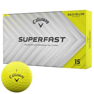 2025年モデル キャロウェイ SUPERFASTスーパーファスト ゴルフボール 1箱（15球入り） ボールドイエロー