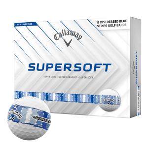 新作 2026年モデル キャロウェイ SUPERSOFT DISTRESSED STRIPE スーパーソフト ディストレスト ストライプ ゴルフボール　1ダース（12球入り） ブルー