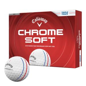 新作 2026年モデル キャロウェイ CHROME SOFT TRIPLE TRACK クロム ソフト ゴルフボール 1ダース（12球入り） トリプルトラック ホワイト ゴルフ