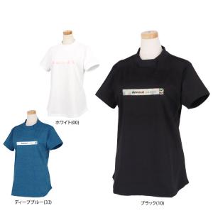 値下げ品 アドミラル レディース 総柄 ロゴプリント ストレッチ 半袖 モックネックシャツ ADLA324 ゴルフウェア 2023年春夏モデル 55％OFF｜arigaen