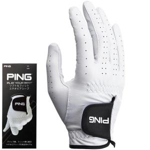 ピン PING メンズ ソフト＆フィット 天然皮革 ゴルフグローブ 右手用 GL-P201 35074 White 2020年モデル 有賀園 ゴルフ｜arigaen