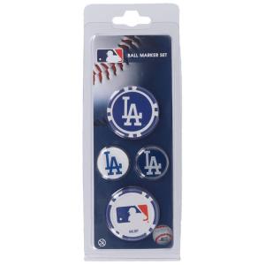 値下げ品 MLB ロサンゼルス・ドジャース ボールマーカーセット BALL MARKER SET OF FOUR Los Angeles Dodgers T0443218 LAD 有賀園 ゴルフ｜arigaen