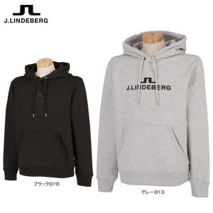 無）値下げ品 Jリンドバーグ メンズ ロゴプリント 裏起毛 ストレッチ 長袖 プルオーバー パーカー 071-37923 ゴルフウェア 2022年秋冬モデル 59％OFF
